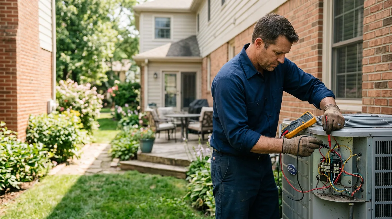 HVAC technician working near Lexington, VA